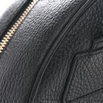 Pebbled Calfskin Soho Chain Backpack Black