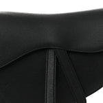 Grained Calfskin Saddle Bag Black