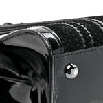 Canvas Patent Calfskin MM Brillant Satchel Black