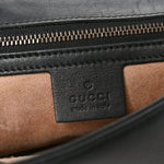 Calfskin Matelasse Small GG Marmont Shoulder Bag Black