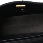 Lambskin Quilted Mini Rectangular Flap Black