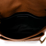 Crinkled Calfskin Matelasse Monogram Baby Niki Chain Satchel Light Caramel