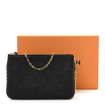 Empreinte Double Zip Pochette Black