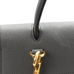 Grained Calfskin Mini Belt Bag Grey