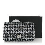 Sequin Houndstooth Small Flap Black White