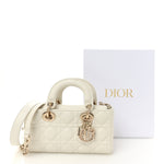 Lambskin Cannage Small Lady D-Joy Latte
