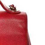 Caviar Quilted Small Business Affinity Flap Red