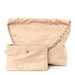 Shiny Calfskin Quilted Small Chanel 22 Ecru