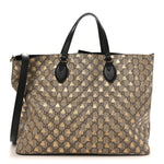 Soft GG Supreme Monogram Bees Medium Crossbody Tote Beige Oro Black