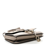 Suede Calfskin Small Faye Shoulder Bag Motty Grey