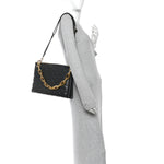 Lambskin Embossed Monogram Coussin MM Black