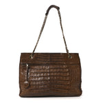 Alligator Shopping Tote Brown