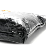 Shiny Calfskin Quilted Chanel 22 Black