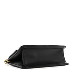 Caviar Quilted Small Chain Frame Flap Black