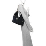 Suede Quilted Small Chanel 25 Handbag Black