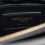 Calfskin Y Quilted Monogram Small Loulou Chain Satchel Black
