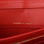 Aged Calfskin Quilted 2.55 Reissue Clutch With Chain Red