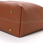 Grained Calfskin Low Key Hobo MM Cognac