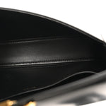Shiny Calfskin Triomphe Shoulder Bag Black