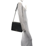 Lambskin Quilted Large Boy Flap Black