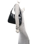 Calfskin Jackie O Hobo Black