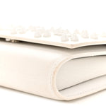 Calfskin Spikes Loubinthesky Paloma Wallet On Chain White