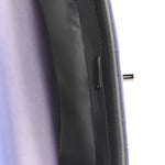 Gradient Metallic Calfskin Quilted Clutch Silver Blue Yellow Purple