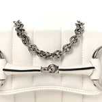 Nappa Vertical Matelasse Small Maxi Horsebit Chain Shoulder Bag Great White