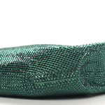 Crystal Embellished Satin Mini Hotfix Jodie Emerald