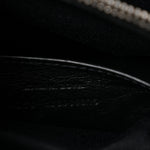 Sheepskin Matelasse Chevron Monogram Medium College Bag Black