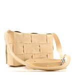 Paper Calfskin Maxi Intrecciato Cassette Crossbody Bag Porridge