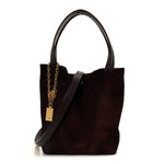Suede Small Spin Tote Deep Violine