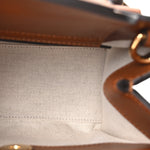 New Canvas Charisma Calfskin Crystal GG Monogram Mini Diana Tote Bag Camel Ebony