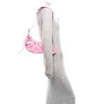 Patent Faux Leather Le Cagole Shoulder Bag XS Sweet Pink