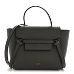Grained Calfskin Nano Belt Bag Grey