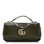 Lambskin Mini GG Milano Top Handle Shoulder Bag Green