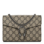 GG Supreme Monogram Mini Dionysus Chain Wallet Beige Taupe
