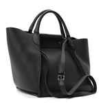 Supple Grained Calfskin Small Big Bag Black