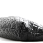 Lambskin Quilted Maxi Icare Shopping Tote Black