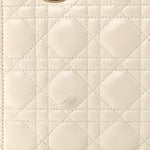 Lambskin Cannage Small My ABCDior Lady Dior White