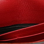 GG Supreme Monogram Web Queen Margaret Chain Wallet Red