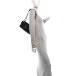 Plunged Lambskin Calypso Black
