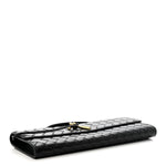 Nappa Intrecciato Long Andiamo Top Handle Clutch Black