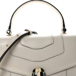 Calfskin Serpenti Forever Top Handle White