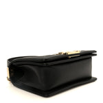 Lambskin Chevron Quilted Small Boy Flap Black