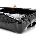 Patent Flap Waist Belt Bag Black