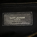 Calfskin Y Quilted Monogram Medium Loulou Chain Satchel Black