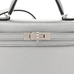 Metallic Chevre Chamkilight Mini Kelly Sellier 20 Argent