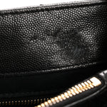 Grain de Poudre Calfskin Y Quilted Monogram Medium Loulou Chain Satchel Black