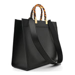 Vitello King Plexiglass Elaphe Python Print Logo Medium Fendi Sunshine Shopper Tote Dark Asphalt